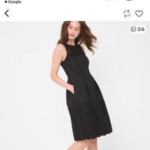 White House black market black lace party dress